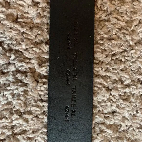 Harley-Davidson Men's XL 42/44 Embossed Genuine Leather Belt, Black New - Picture 7 of 9